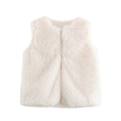 Weiche Damenweste Kunstfell Elegant Damenjacke