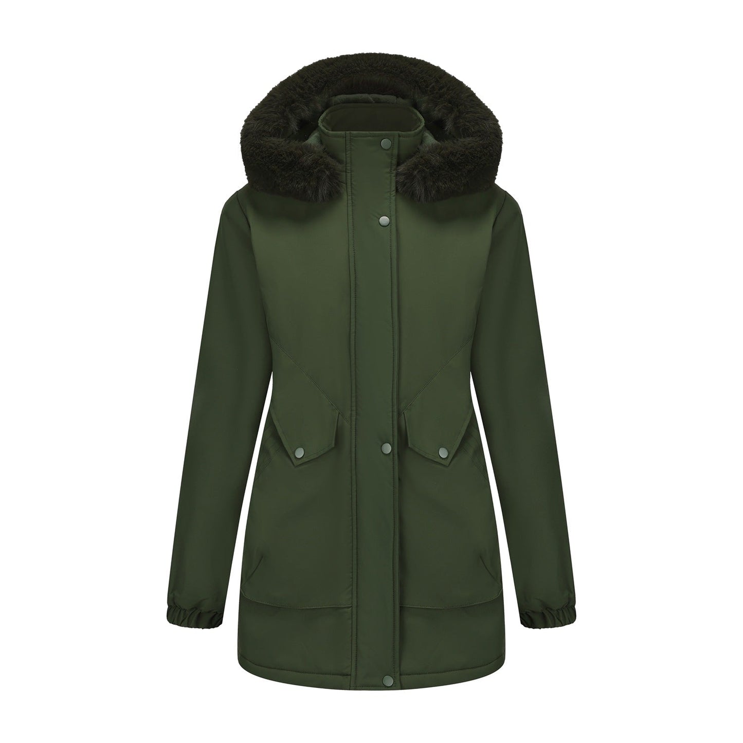 Damen Parka Jacke Wasserfest Kuschelkragen