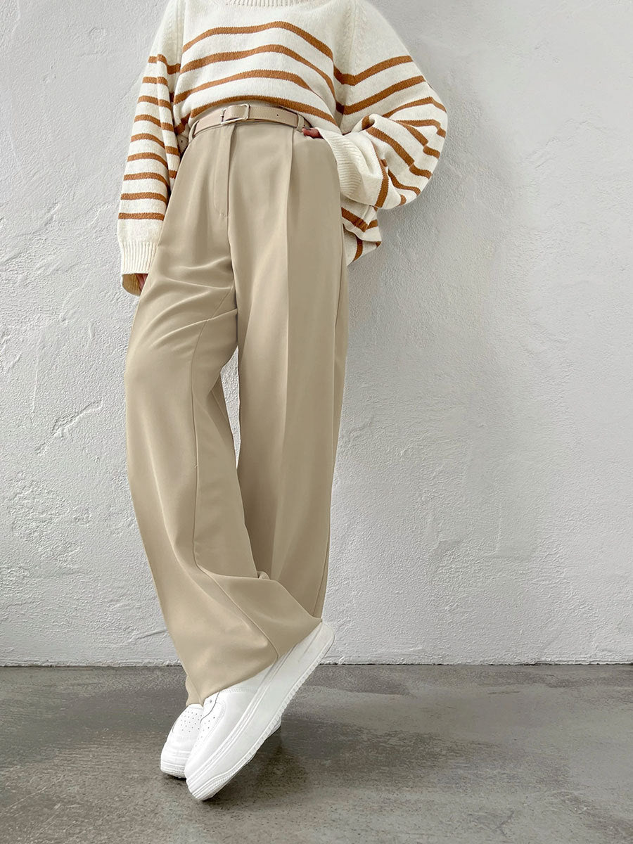Damen Hoch-Taillierte Hosen Elegant SlimFit