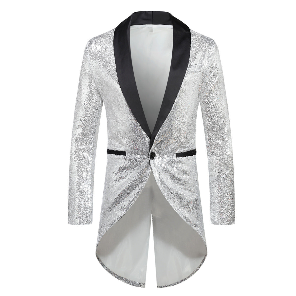 Herren Anzugblazer Glitzer Effekt Elegant Schalkragen