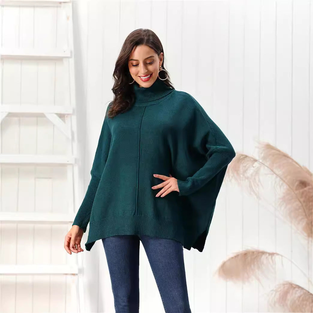 Große Damenkleid Übergröße Weich Wollmix Hochkragen - IdealeKleiden