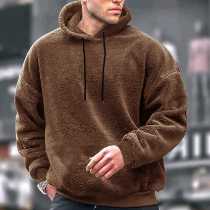 Herren Fleece Pullover Warm Kapuzenjacke