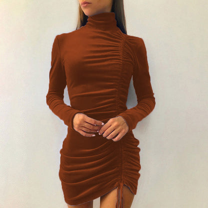Elegantes Frauenkleid Samt Optik