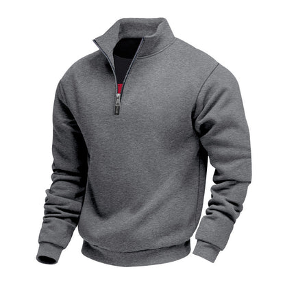 Herren Fleece Pullover Stehkragen Warm