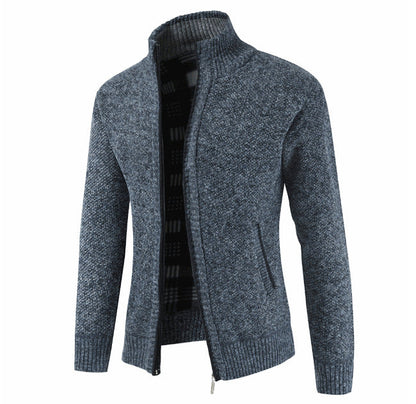 Herren Strickjacke Klassisch Warm mit Taschen