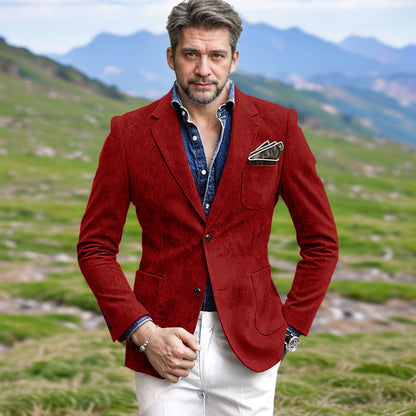 Herren Blazer Samt Elegant Schnitt