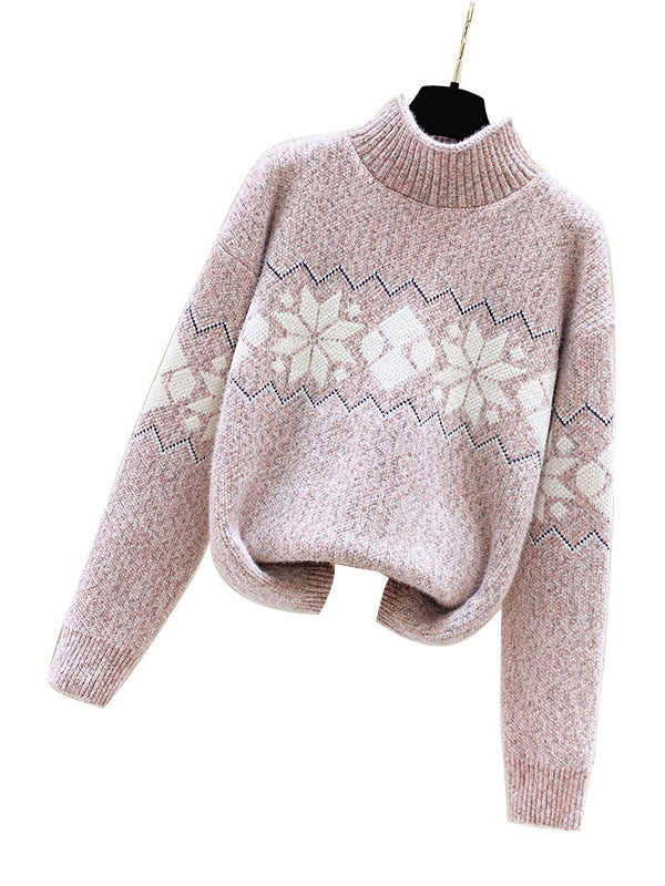 Damen Pullover Weich Winterlich Kuschelig