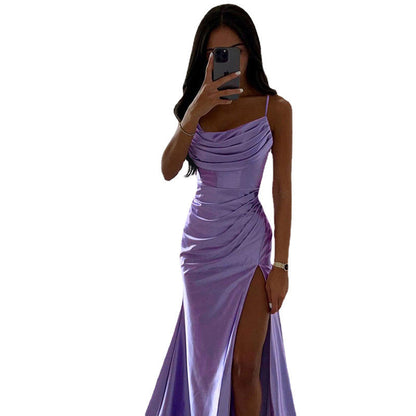 Damen Maxikleid Elegant Hochwertig Lang