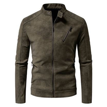 Herren Lederjacke Biker Stil Modern