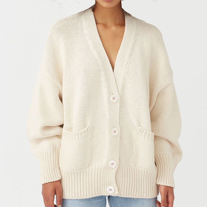 Damen Grobstrick Cardigan Übergröße Stilvoll