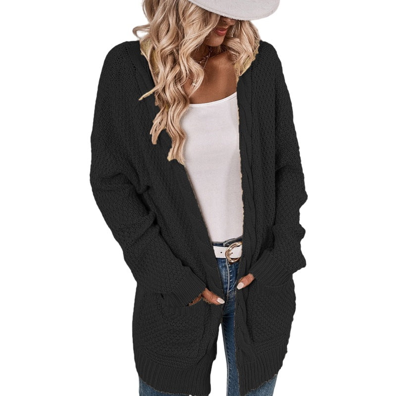 Damen Strickcardigan Großzügig Mit Taschen Elegantes Design