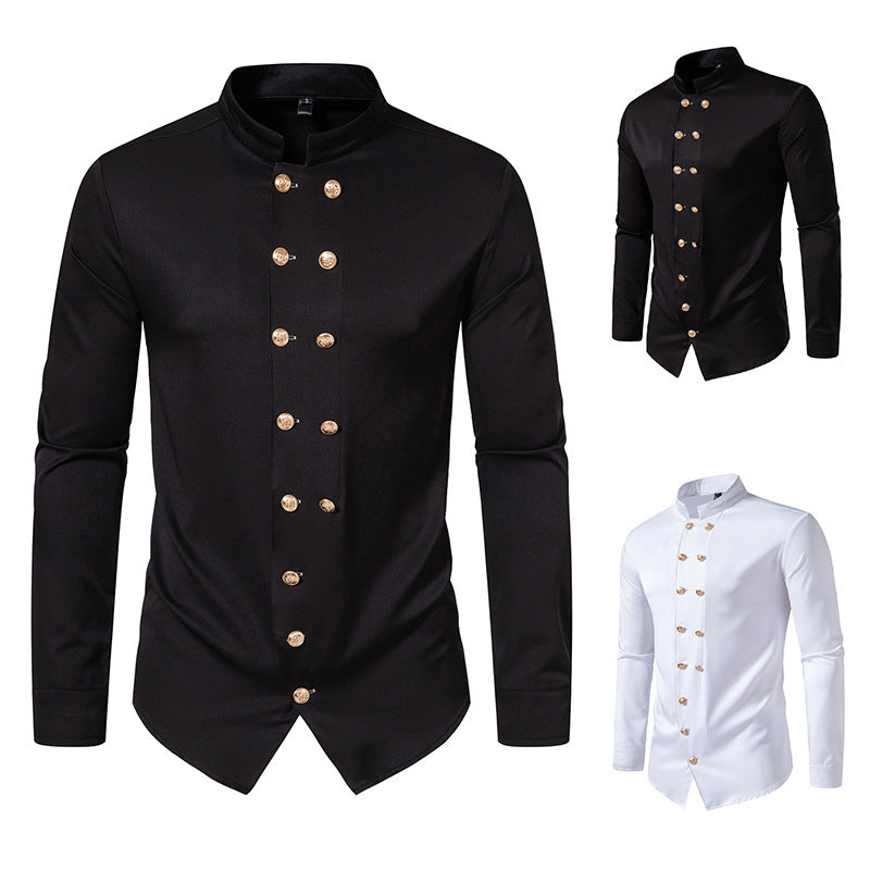 Herren Hemd Elegantes Design Knopfleistung - IdealeKleiden