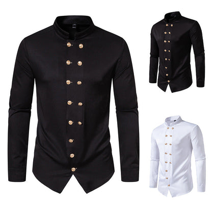 Herren Hemd Elegantes Design Knopfleistung - IdealeKleiden