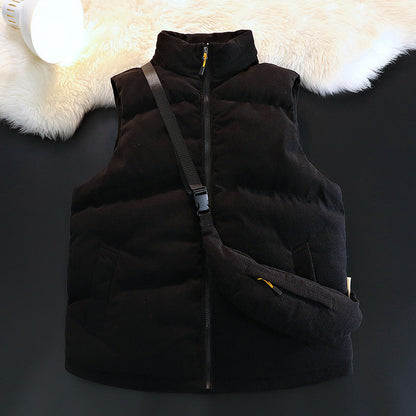 Damen Steppweste Fleece Innen Warme Taschenjacke