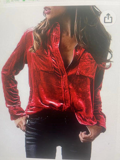 Elegante Damenbluse Satin mit Stickerei