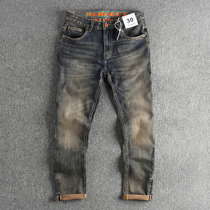 Herren Jeans Slim Fit Used Look Trendy