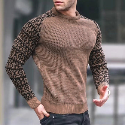 Herren Strickpullover Grafisches Muster Trendy Style