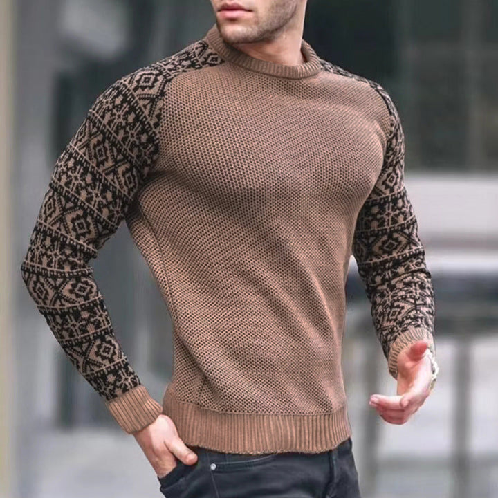 Herren Strickpullover Grafisches Muster Trendy Style