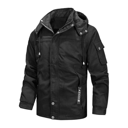 Herren Winterparka Warm Abnehmbar Kapuze - IdealeKleiden