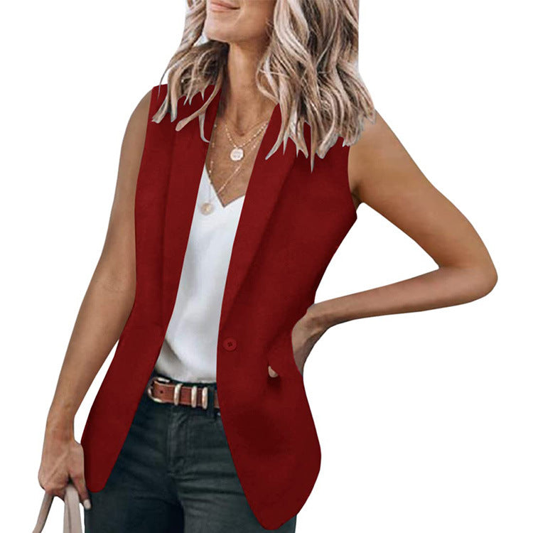 Damen Blazer Ohne Ärmel Modern Stylish