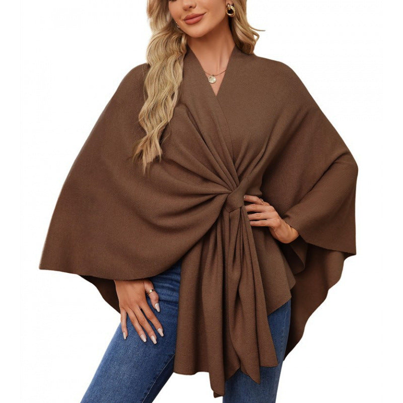 Damen Wickelmantel Modern Chic Elegantes Design