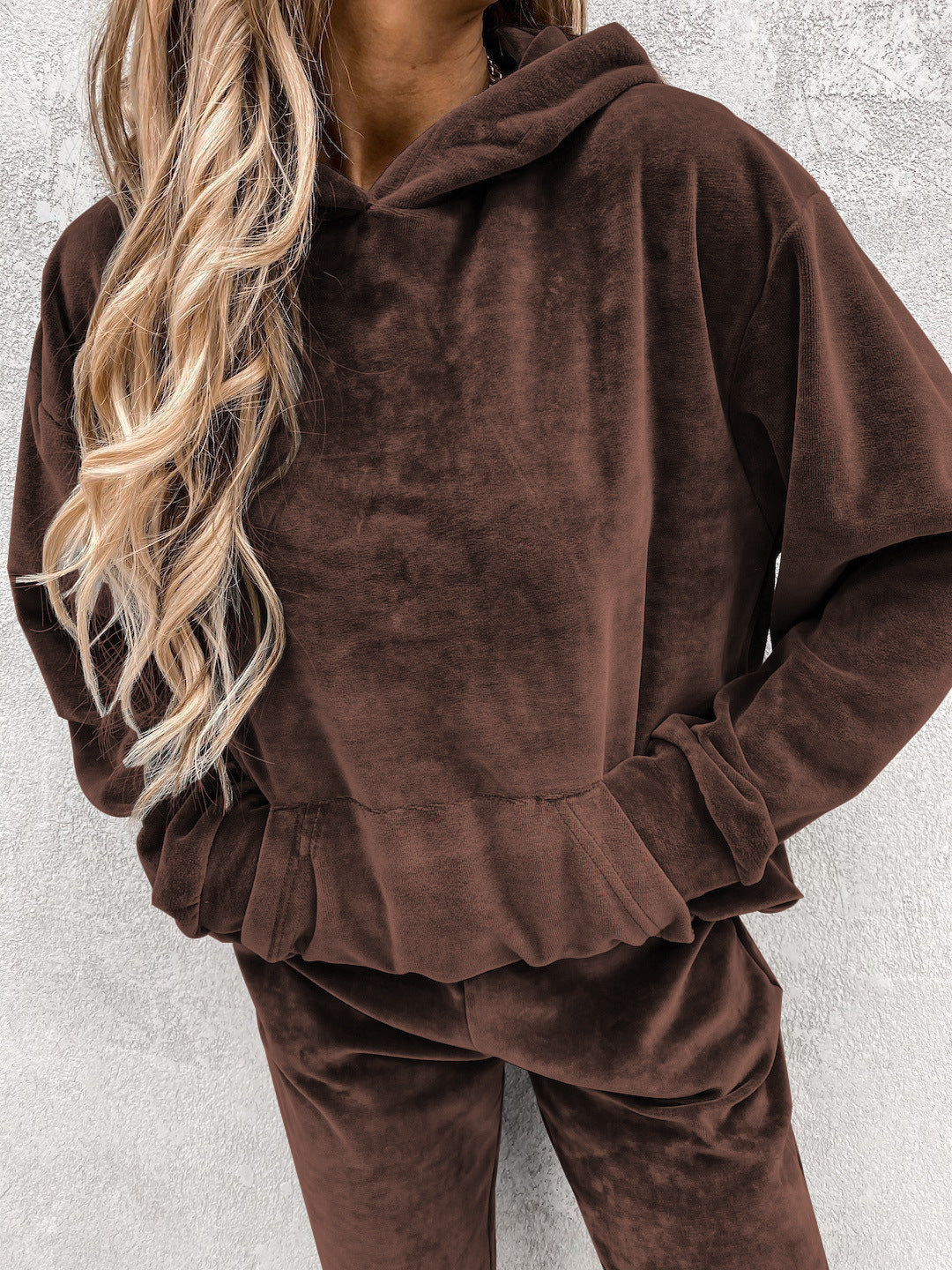 Damen Fleece Set Weich Hochkragen Elastisch