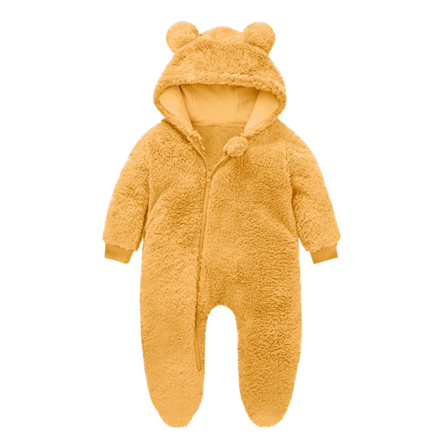 Kinder Fleece Overall Bärenohren Kuschelwarm