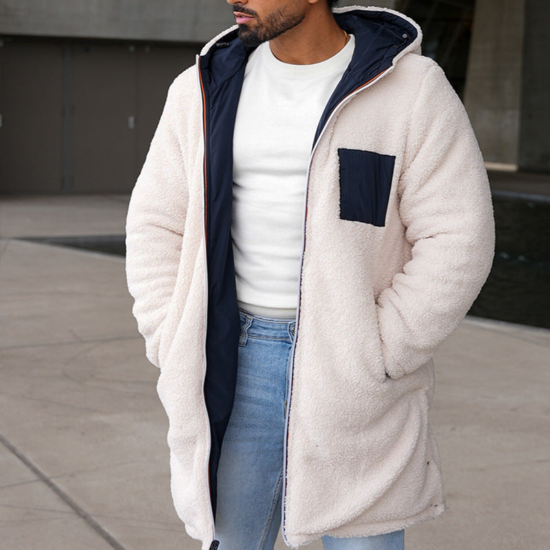 Herren Winterjacke Umkehrbar Weich Fleece Inside - IdealeKleiden