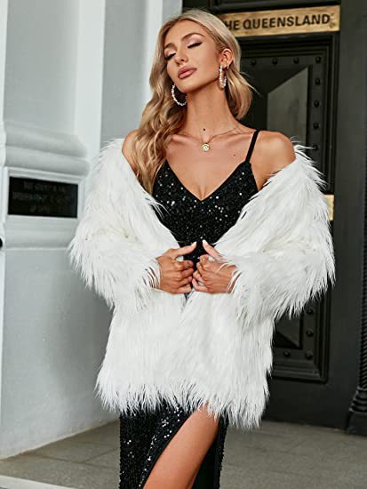 Damen Luxus Kunstfelljacke Flauschig & Elegant - IdealeKleiden