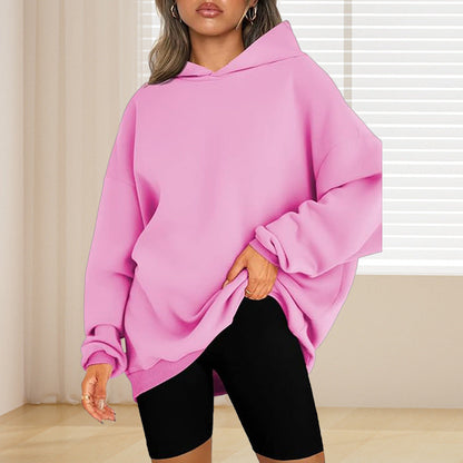 Damen Oversized Pullover Großzügig Kapuze