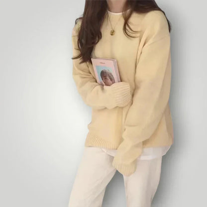 Damen Pullover Warm Strick Design