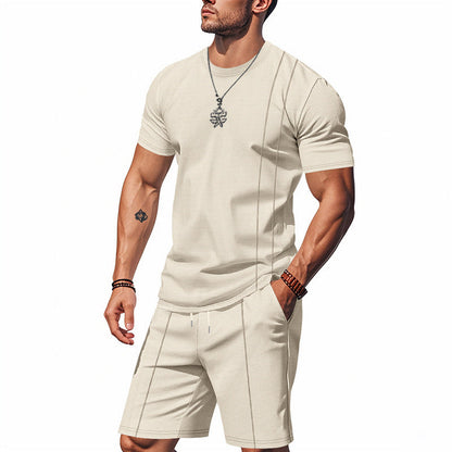 Herren Sport-Outfit Kurzarm-Shirt und Shorts atmungsaktiv