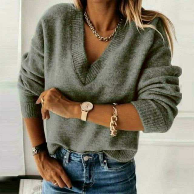 Damenschal Pullover V-Ausschnitt Modern