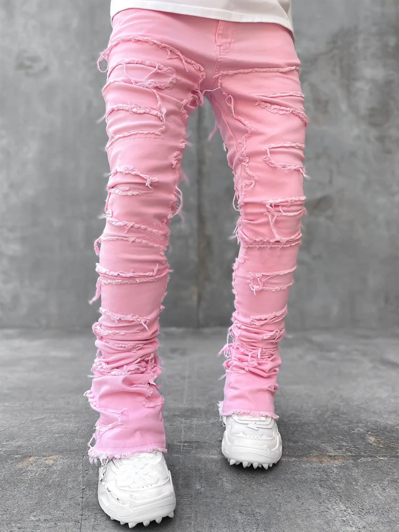 Herren Ripped Jeans Lässig Einzigartiges Design