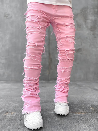 Herren Ripped Jeans Lässig Einzigartiges Design