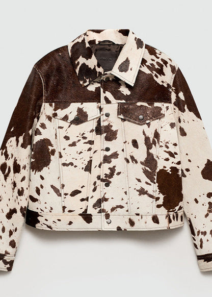 Stilvolle Weste Kuhfelljacke Damen