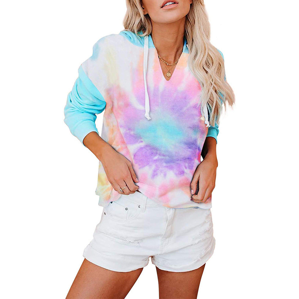 Damen Pullover Lässig Tie-Dye Trendy
