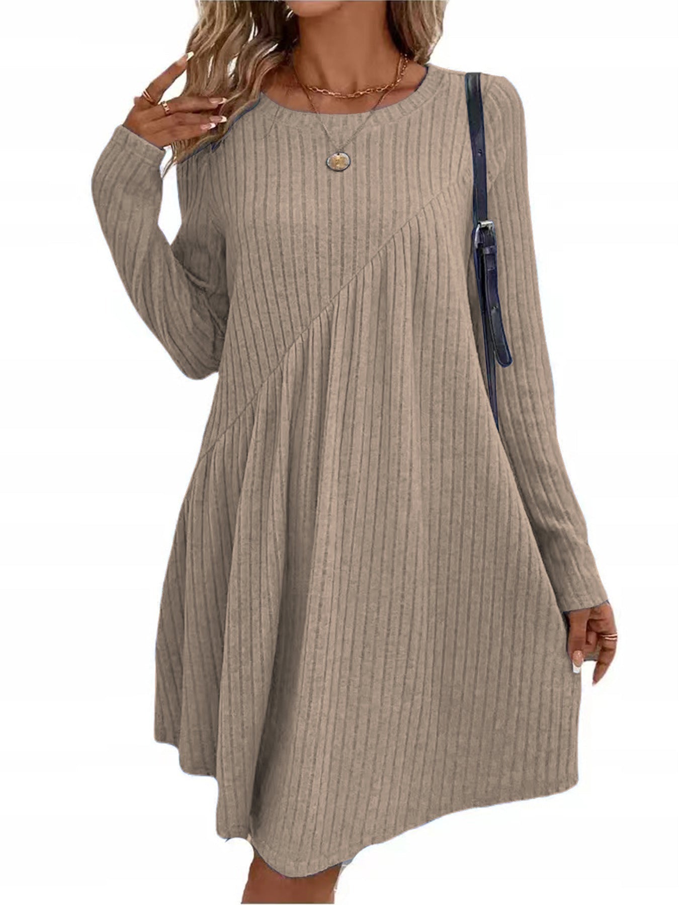 Damen Kleid Lässig Asymmetrisch Trendy