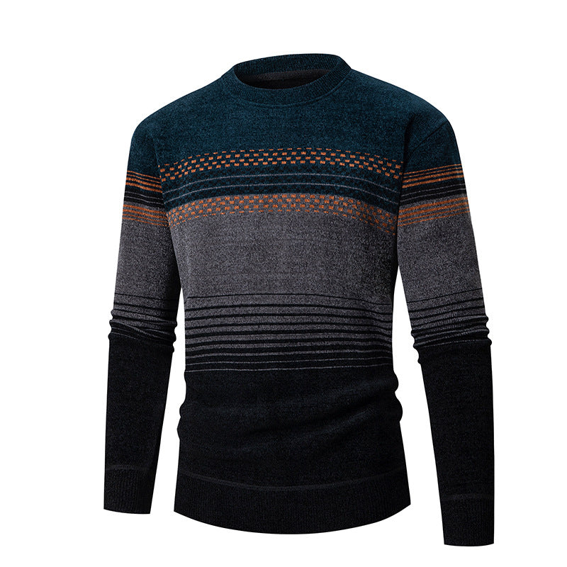 Herren Pullover Modern Struktur Design Bunt