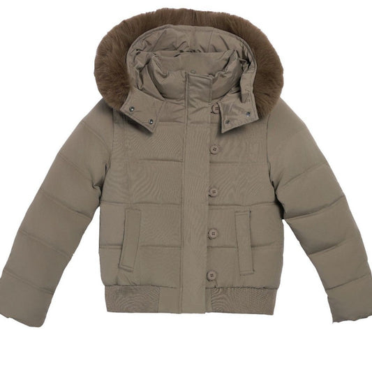 Damen Winterjacke Elegant Mit Abnehmbarem Fellkragen - IdealeKleiden