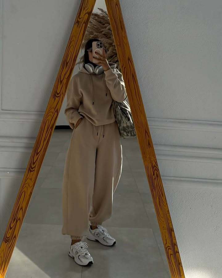 Damen Jogginganzug Bequem Oversized Style