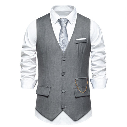 Herren Anzugsweste Elegant Modern mit Taschen