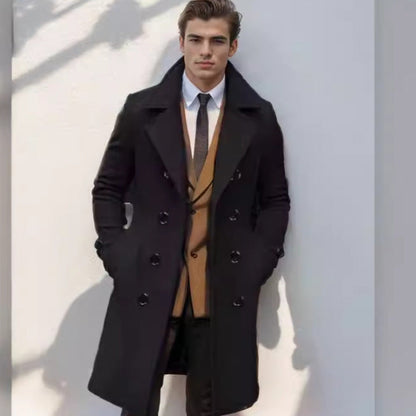 Herren Wollmantel Doppelreihig Elegantes Design