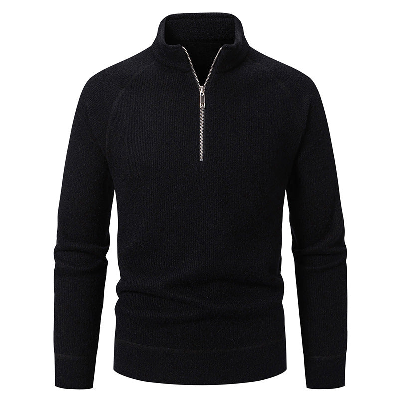Herren Pullover Modern Raglan Ärmel Reißverschluss