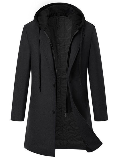 Damen Wintermantel Elegant Kapuze Sportlich Stil