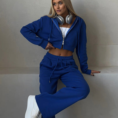 Damen Sportjacke Set mit Jogginghose Bequem