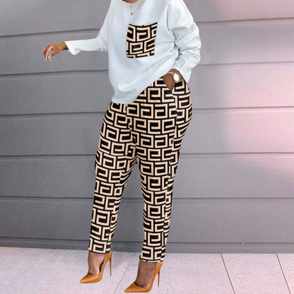 Damen Karo Freizeitanzug Bequem Stylish