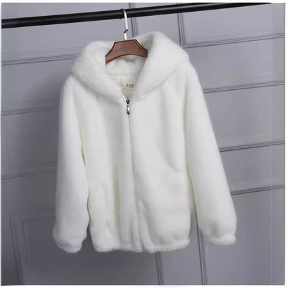 Damen Weiche Kapuzenjacke Winter Modell - IdealeKleiden