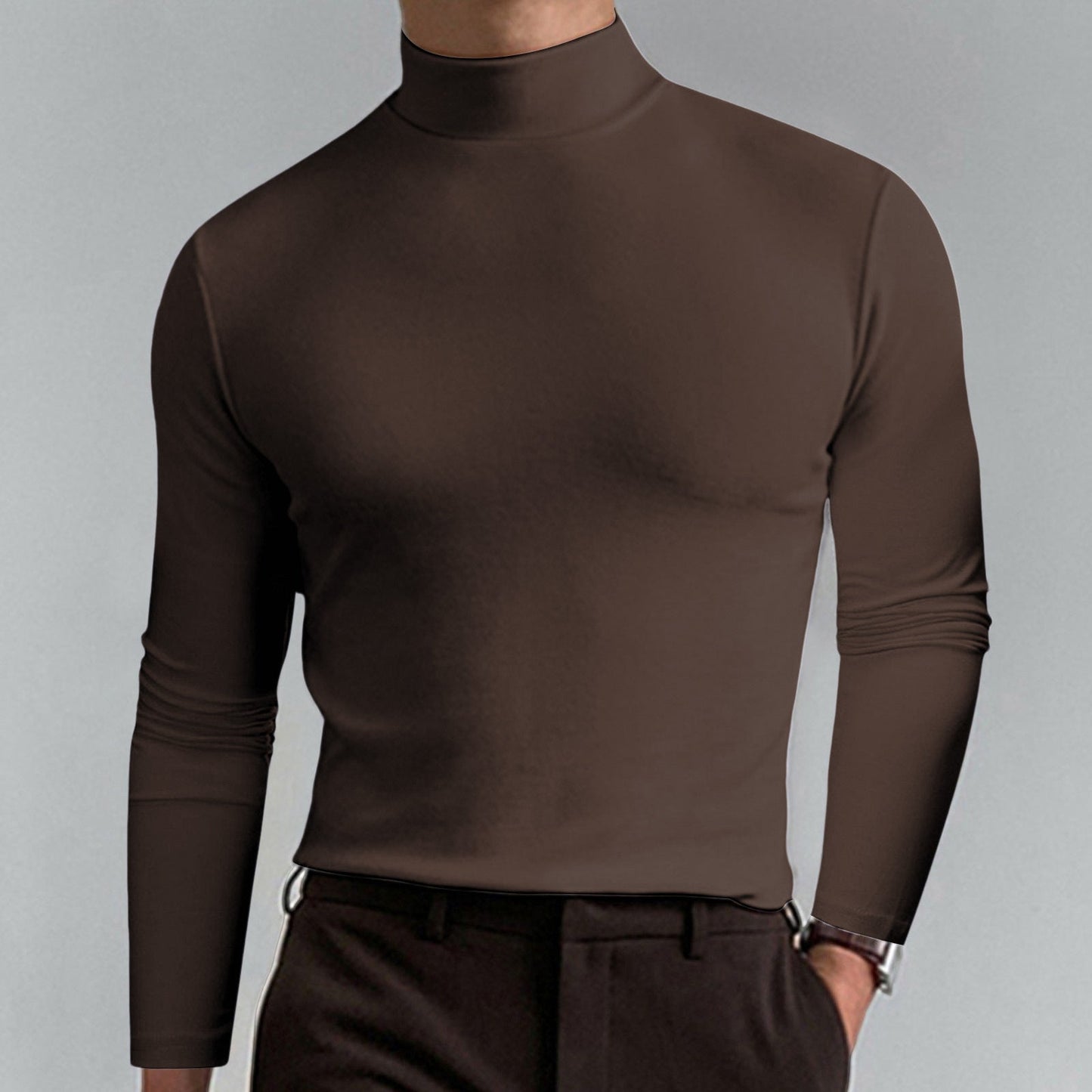 Herren Rollkragenpullover Fein Baumwolle Elegantes Design