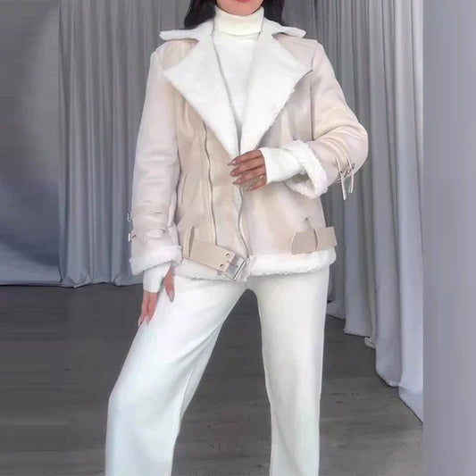 Winterjacke Warm Elegant Breit Revers - IdealeKleiden